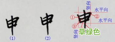 “由，电，申，乡，丁”汉字怎么书写漂亮、标准 子申是什么字