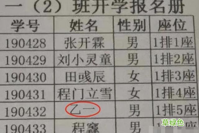小学生“极简风”姓名走红，连姓带名共2笔，老师：念不出来 带乙男名字
