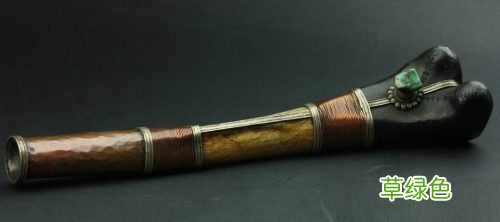 人大腿骨制成的带孔号筒-胫骨号筒