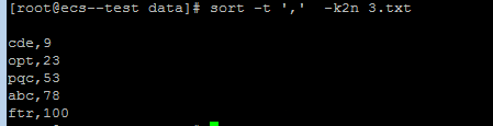 Linux文本处理命令sort详解