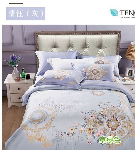 床上用品四件套直播话术 高端纯色四件套床上用品直播