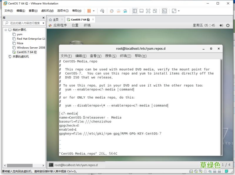 VMware15.5版本通过挂载系统光盘搭建yum仓库的图文教程