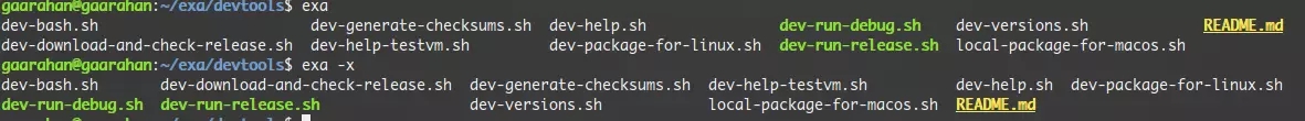 比ls更好的展示文件体验 linux exa命令