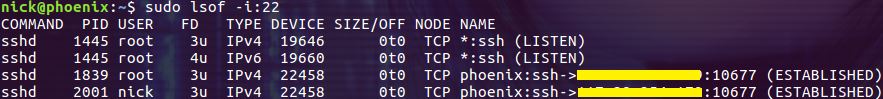 Linux lsof命令使用详解