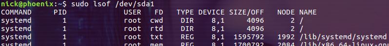 Linux lsof命令使用详解