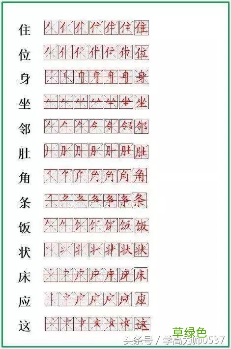 小学“生字”笔顺表！掌握了这些，也就基本掌握了笔顺规律 生字笔顺怎么写