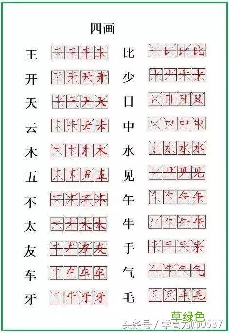 小学“生字”笔顺表！掌握了这些，也就基本掌握了笔顺规律 生字笔顺怎么写