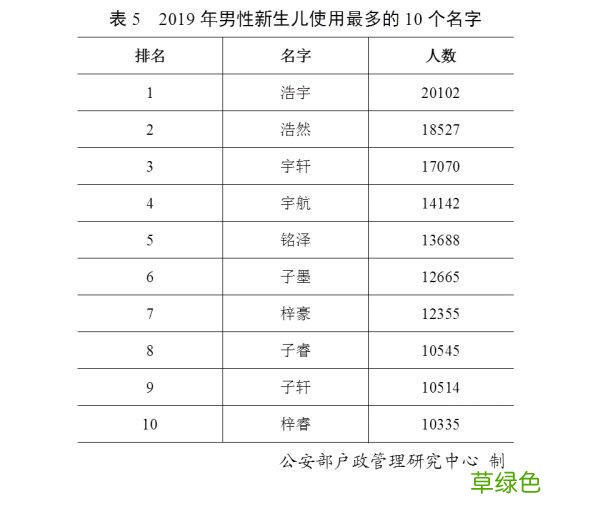 2019年全国姓名报告出炉，这十个姓名使用最多 至瑶名字