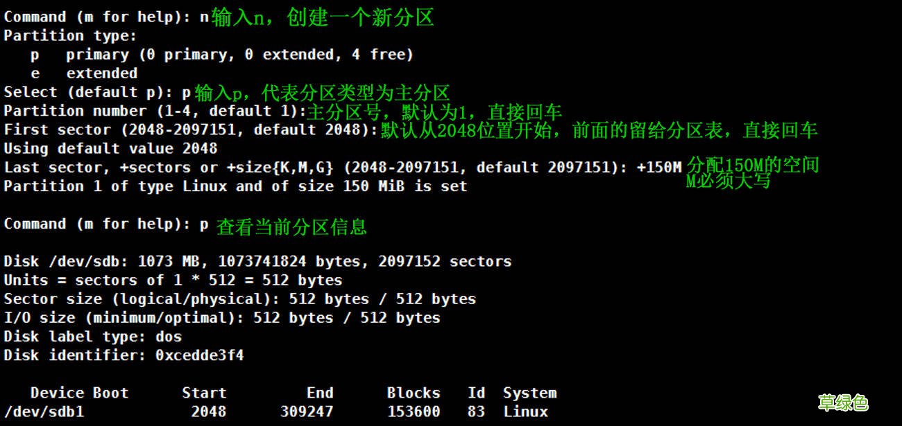 Linux使用fdisk实现磁盘分区过程图解