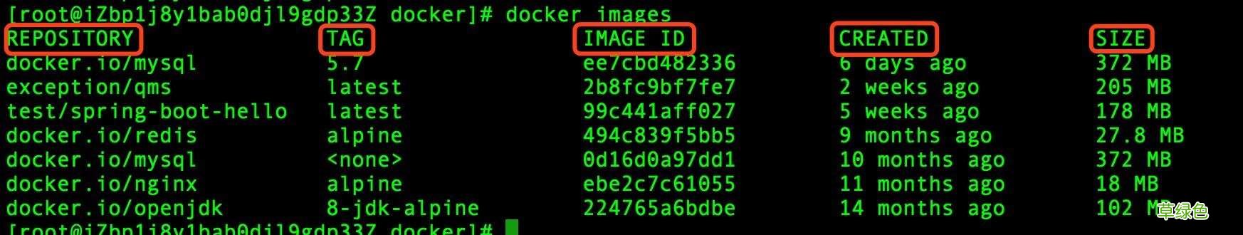 Docker 查看镜像信息的方法