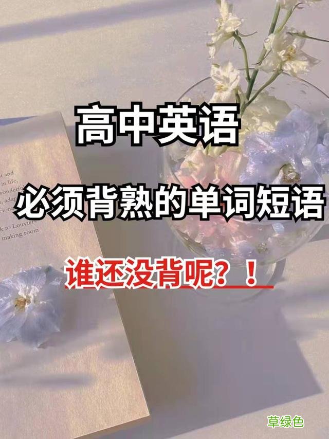 全了！高中英语必背的单词短语，都在这，一目了然 全字英文怎么写