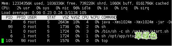 docker 查看jvm内存占用方式