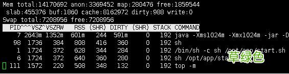 docker 查看jvm内存占用方式