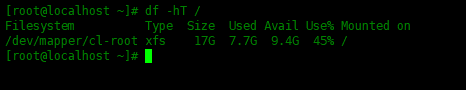 linux缩减XFS分区格式的根目录