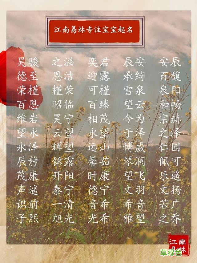 新生儿起名：给宝宝起名没底？这300个好名总有一款适合你 攸起名字