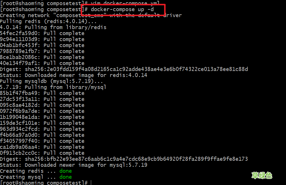docker compose入门helloworld的详细过程