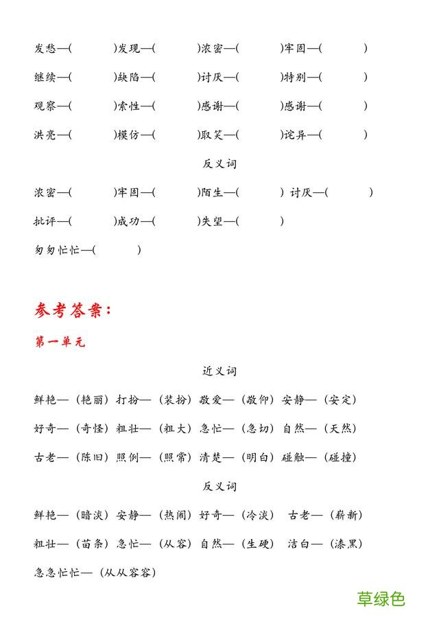 三年级上语文期中专项复习，有练习、有梳理，考100分就靠这了 烛字怎么拼音