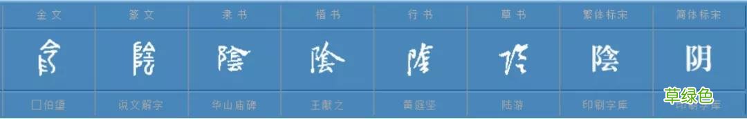 “阴”字及阴阳 暗字怎么写