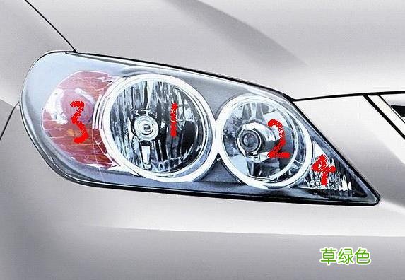 汽车大灯结构解析图 车灯