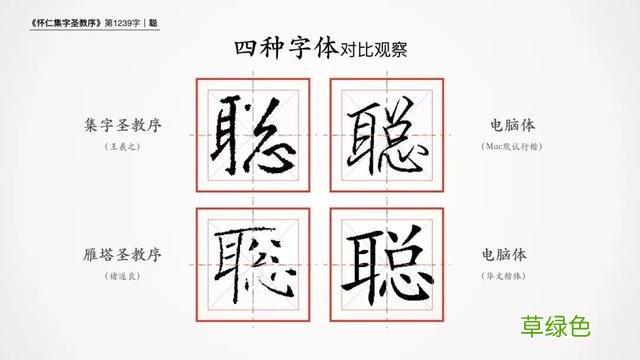 聪｜硬笔练习书圣王羲之的基础行书《圣教序》｜每日精进 1239 聪字怎么写