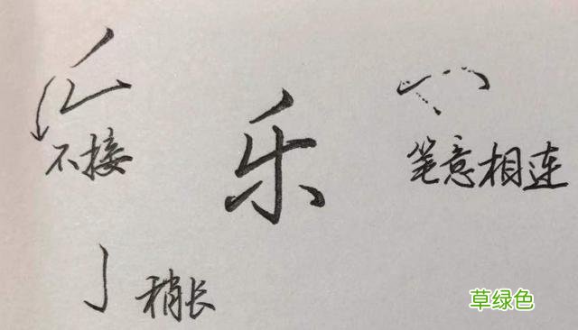 硬笔行楷常用字：乐、贵、礼、别、尊、卑…… 乐笔画怎么打
