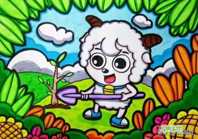 资深美术教师收集6—12岁马克笔儿童画50幅，家长记得收藏转发 六笔有什么字