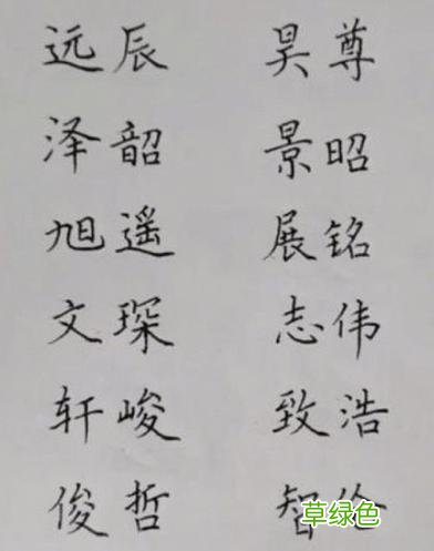 上百个手写宝宝吉祥名字，宝宝起名用它幸运一生！ 名字带基