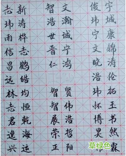 上百个手写宝宝吉祥名字，宝宝起名用它幸运一生！ 名字带基